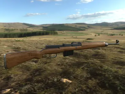 Gun Model with 4K textures Gewehr 43 Low-poly 3D model