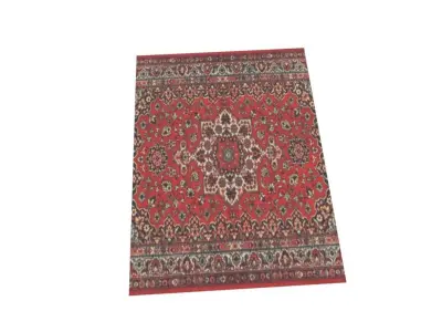 Persian carpet Free low-poly 3D model