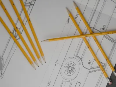 Pencil 3D Free 3D model