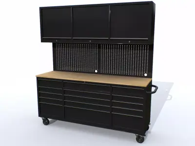 Workbech Storage Tools Trolley 3 Low-poly 3D model