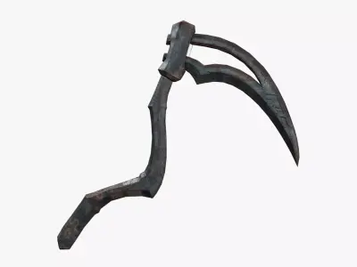 Lowpoly Weapon Scythe Level 2 - Game Ready - Textured PBR Low-poly 3D model