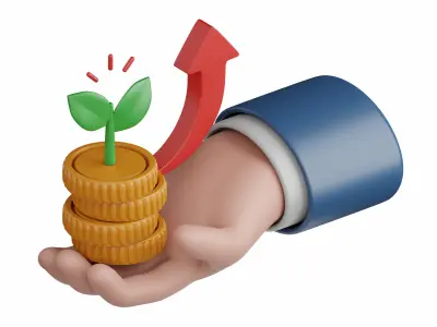 3d rendering investment isolated useful for business 3D model