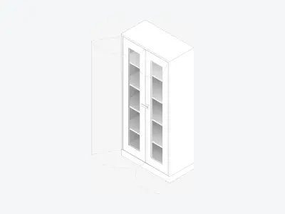 Cabinet - Metal - Locka - Visible Low-poly 3D model