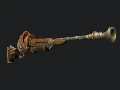 Steampunk Winchester Low-poly 3D model