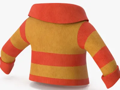Cartoon Sweater Orange 3D model