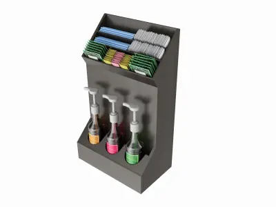 Coffee bar organizer holder for sugar syrups tea 3D model