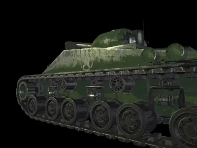 WWII Sherman Tank 3D model