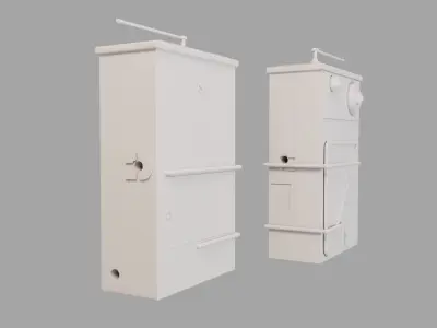 Retro Industrial Radio Receiver 3D Model 3D model