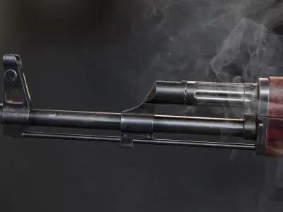 AKM - Model and Textures Low-poly 3D model