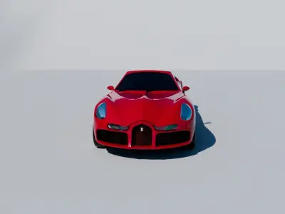 bugatti car 3D model