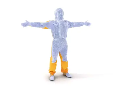 Protective Yellow Suit model pack Low-poly 3D model
