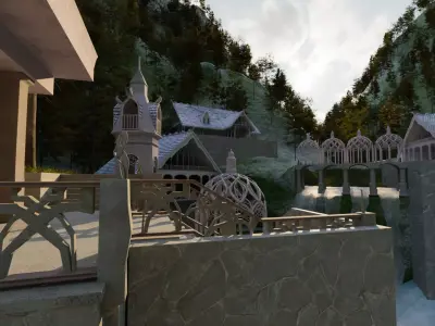 Lord of the Rings Rivendell Free 3D model