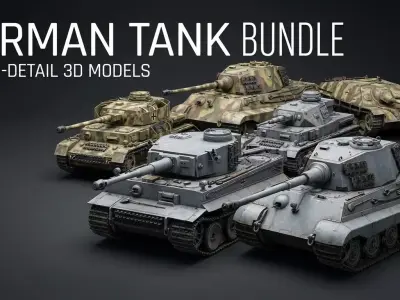 Mobile Anti-Aircraft Recon Bundle  5 Specialized 3D Models 3D Model Pack