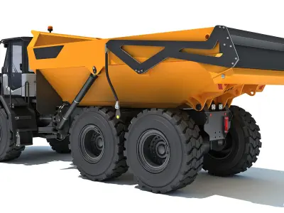 Articulated Mining Truck 3D model buy