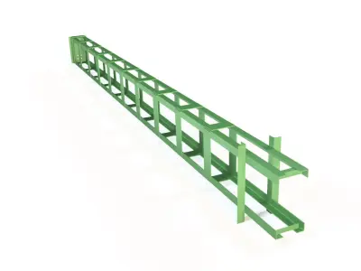 STEEL FACTORY COLUMN Low-poly 3D model