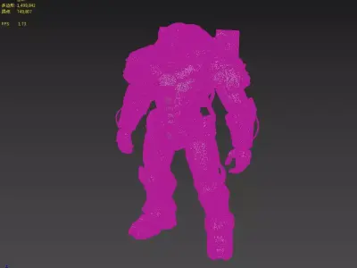 Steel mecha mecha warrior 3D model purchase