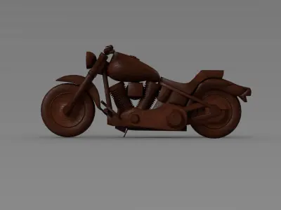 Balinese Motorbike Classic Utility Scooter Prop 3D model