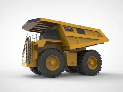 CAT 797F Mining Truck 3D model