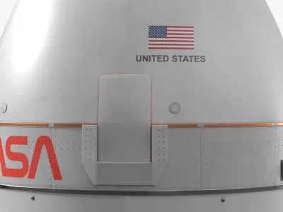 NASA Orion Crew Capsule with Service Module Simplified 3D model