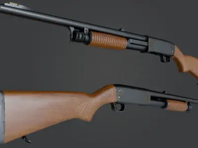 FPS Shotgun  Free low-poly 3D model