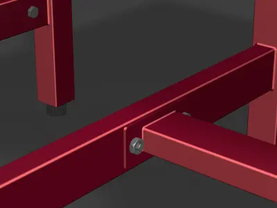 Two industrial tables 3D model