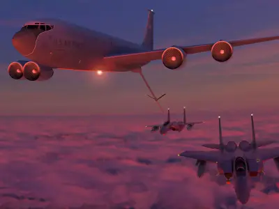 KC 135 tanker Free 3D model