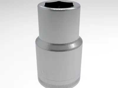 Deep Socket 6 mm 3D model