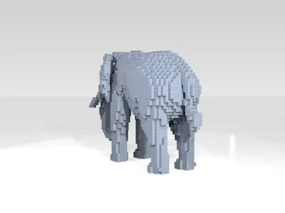Elephant Voxel 3D model