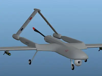 Bayraktar UAV - High Poly 3D model