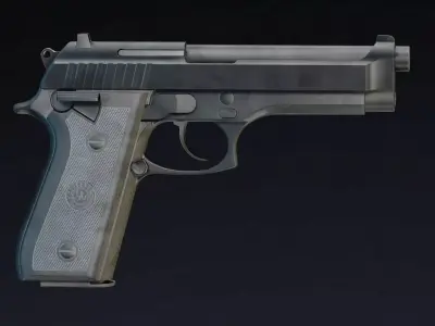 Taurus PT92 Low Poly Low-poly 3D model