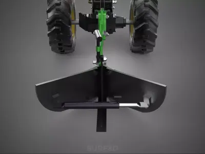 POTATO MIDDLE BUSTER FURROWER PLOW PLOUGH TRACTOR POWER TILLER 3D model