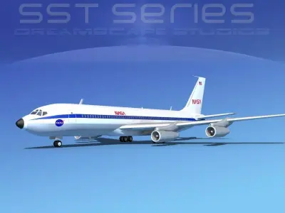 Boeing 707-320 SS NASA 3D model
