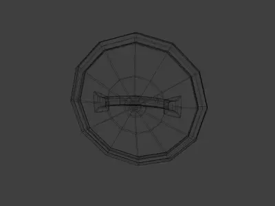 Stylized Round Shield Game Asset Low-poly 3D model