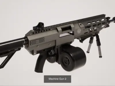Machine Gun Collection 3D Model Pack
