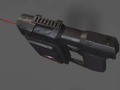 Sci fi pistol Free low-poly 3D model
