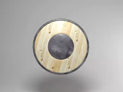 Simple Wooden Shield 3D model