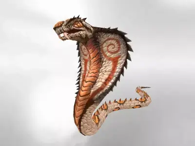 King Cobra Low Poly Free low-poly 3D model