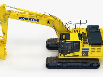 Komatsu PC210LC Crawler Excavator 3D model