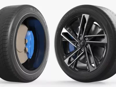 Sport Style Alloy Wheel 3D model
