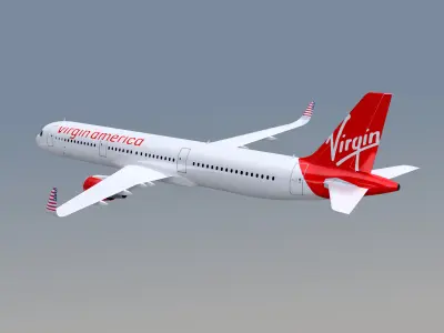 Airbus A321neo Virgin 3D model