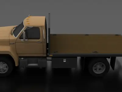 F-Series F-800 Flatbed Truck 1980 Low-poly 3D model