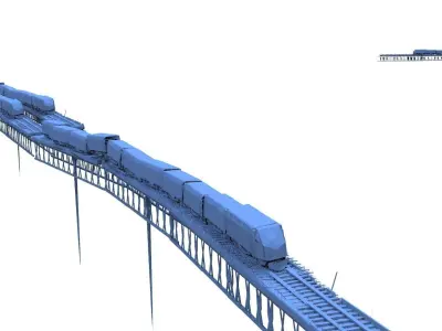 Train track extended 3D model