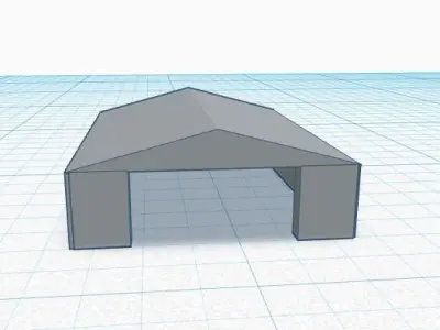 Airport Hangar Free low-poly 3D model