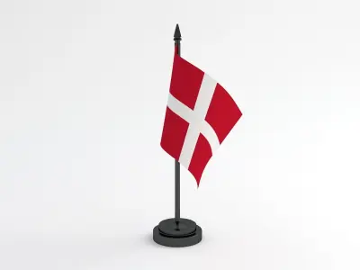 Table Flag Denmark 3D model