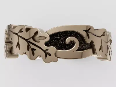 Floral Vintage Pattern Wedding Band including 2 sizes 3D print model