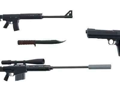 The ultimate FPS TPS pack Low-poly 3D model
