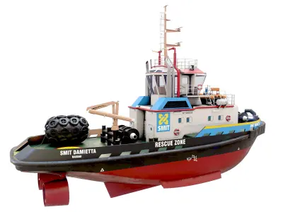  Smith Damietta tugboat  Low-poly 3D model