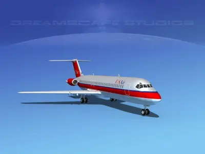 Douglas DC-9-30 US Air 3D model