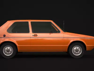 VW Golf MK I 1974 3D model