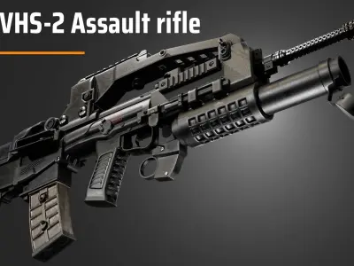 VHS-2 assault rifle 3D model purchase